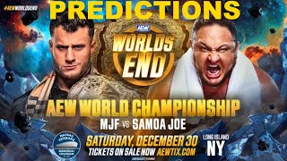 AEW WORLDS END 2023 PREDICTIONS [upl. by Ynobe]