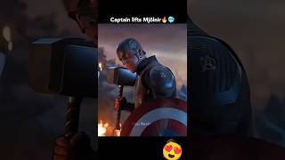 Captain America lifts Thor hammer mjolnir shorts marvel viral [upl. by Fonda438]