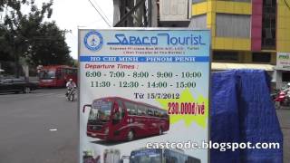 SAPACO tourist bus Pham Ngu Lao office [upl. by Etiuqram]