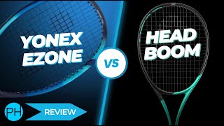 REVIEW HEAD BOOM v YONEX EZONE [upl. by Leotie]