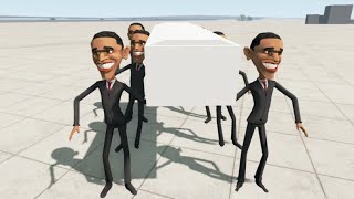 Coffin Dancers with 6 Obamas on BeamNG Obama Coffin Dance [upl. by Bonine]