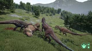 Tyrannosaurus Rex VS Allosaurus The Isle [upl. by Janerich]