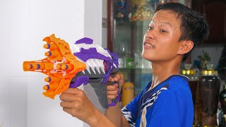 NERF WAR ALIEN GUN BATTLE [upl. by Britt]