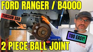 19982011 Ford Ranger  Mazda B4000 ball joint replacement fastest easiest way [upl. by Ahtikal909]