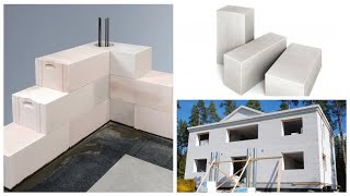 Lightweight aerated autoclaved concrete blocks masonry and wall panels cladding [upl. by Lilhak]