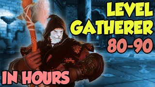 FFXIV Endwalker Level 80 to 90 Gathering Fast amp Free DoL 60 [upl. by Dryfoos]