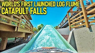 New Launched Log Flume  2023 SeaWorld San Antonios quotCatapult Fallsquot [upl. by Tobit682]