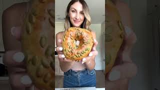 HIGH PROTEIN GREEK YOGURT PUMPKIN BAGELS [upl. by Suertemed]