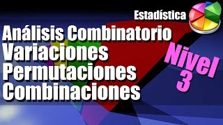 Variaciones Combinaciones Permutaciones Ejercicios Resueltos Nivel 3 [upl. by Arfihs]