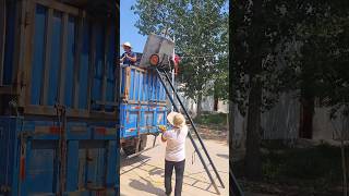 The ivy grain loading machine and the bucket truck type elevator used to collect grain [upl. by Limbert]