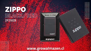 Encendedor Zippo Negro con Borde Rojo Chrome ZP218ZB  Grow Alma Zen [upl. by Yehsa]