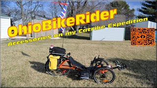 Accessories on my Catrike Expedition Recumbent [upl. by Geirk389]