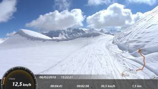 OrcieresMerlette  Piste bleue des Sirènes  6 mars 2016 [upl. by Anahgem623]