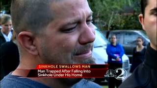 Sinkhole opens under bedroom swallows man [upl. by Botti]