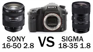 QUICK AF FOCUS TEST Sigma 1835mm f18 DC ART HSM vs Sony SAL 1650mm f28 DT SSM on SONY A77M2 [upl. by Leavitt]