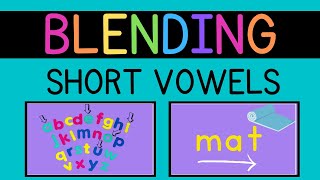 Lets Learn Blending CVC Short Vowel Words [upl. by Sirk586]