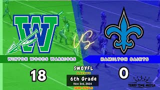 Winton Woods Warriors vs Hamilton Saints Playoffs Semi Finals Nov 3rd2024 FULL GAME [upl. by Lesirg600]