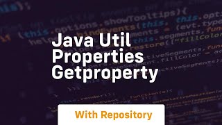 java util properties getproperty [upl. by Assilen]