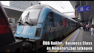 4K ÖBB RailJet Business Class gyorsbemutató és utazás Wörgl és Salzburg között [upl. by Ardnassac]