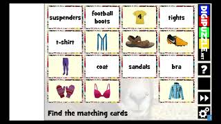 🔊 JUEGOS EN INGLÉS MEMORY MATCHING PAIRS Memoria de Ropa en Inglés  COKITOS [upl. by Lehteb]