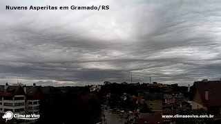 Raras nuvens Asperitas são registradas em Gramado  RS  120517 [upl. by Enitsenre480]