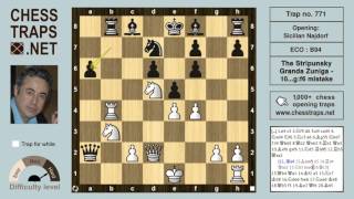 Sicilian Najdorf  The Stripunsky Granda Zuniga 10 gf6 mistake trap no 771 [upl. by Elonore]