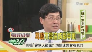 真的假的？耳鳴是中風的前兆？吃維生素B可以治耳鳴？健康20 [upl. by Yendis995]