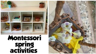 Montessori at home preschool spring shelf activitiesDIY Montessori activities for preschoolers [upl. by Aneroc31]