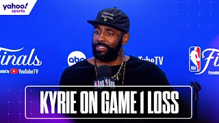 🗣️ KYRIE IRVING talks CELTICS fans and Game 1 LOSS in MAVS postgame presser  Yahoo Sports [upl. by Ardekahs]