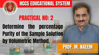 Determine the percentage Purity of the Sample Solution by Volumetric Method  Prof M Naeem [upl. by Lybis]