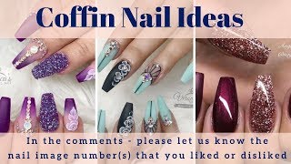 Coffin Nail Designs  200 Coffin Nail Art Ideas Coffin Nail Polish Coffin Nail Shape [upl. by Nylyak]