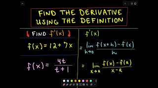 ❖ Finding a Derivative Using the Definition of a Derivative ❖ [upl. by Cirtemed31]