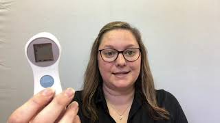 HUBERT® Touchless Infrared Forehead Thermometer Quick Tips [upl. by Kcirdla321]