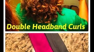 Double Headband Curls on Straight Natural Hair [upl. by Alrats]