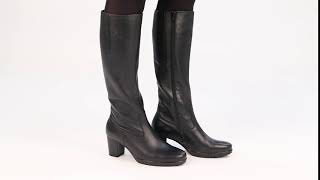 Gabor Hillary Womens Black Long Zip Boots [upl. by Vlada]