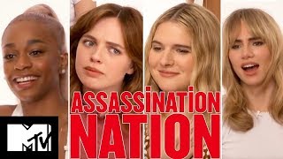 Assassination Nation Cast Play Never Have I Ever  MTV Movies [upl. by Heti927]