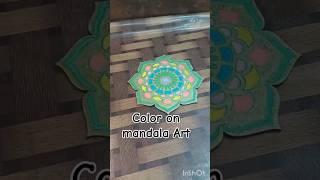 Color Wooden mandala Art with acrylic pens ll shorts [upl. by Winny]