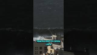 Fui ver as ondas Gigantes de Nazaré e estava ventando um pouquinho Coisa pouca quase nada [upl. by Kenji]