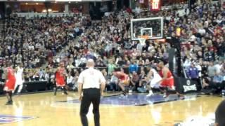 Jimmer Fredette crossover on Derrick Rose [upl. by Strohben]