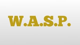 WASP meaning and pronunciation [upl. by Yuji833]