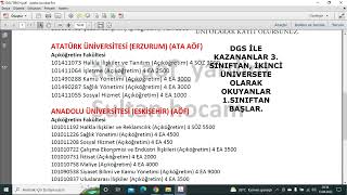 ÖNLİSANS ÇOCUK GELİŞİMİ BÖLÜMÜNÜN DGS İLE GEÇİŞ YAPABİLECEĞİ AÇIKÖĞRETİM BÖLÜMLERİ [upl. by Phina]