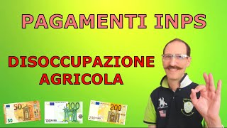 PAGAMENTI INPS DISOCCUPAZIONE AGRICOLA GIUGNO [upl. by Yenahs818]