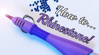 How To Apply Rhinestones Using Hotfix Applicator [upl. by Ahsiuqal]