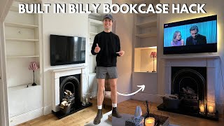 LIVING ROOM BOOKCASE MAKEOVER  IKEA BILLY BOOKCASE HACK  PART 1 [upl. by Hughes]