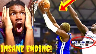 THESE LAST 2 MINUTES WAS INSANITY CLIPPERS VS WARRIORS PRESEASON HIGHLIGHTS REACTION 2024 [upl. by Nyllij256]