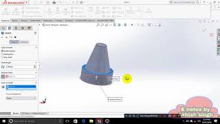 Solidwork Tutorial 28  How to use draft command [upl. by Ecyoj]