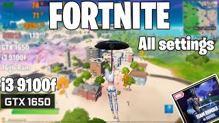 GTX 1650  I3 9100f Fortnite season 5 l All settings 1080p [upl. by Christoph]