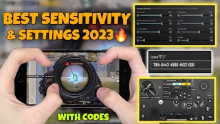 NEW😱BEST SENSITIVITY amp SETTINGS 2023🔥 4 Finger Claw Gyroscope  PUBG MOBILE [upl. by Trinetta]