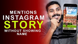 How to Mention Someone in Instagram Story Without Showing Name 2022 [upl. by Brittaney]