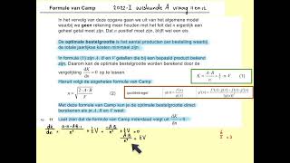 2022I Formule van Camp vraag 11 en 12 VWO wiskunde A [upl. by Khan633]